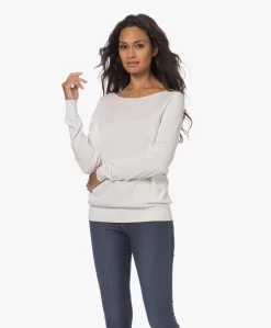 Repeat Trui In Biologisch Katoen En Viscose - Crème