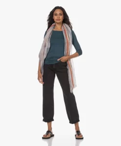 Lasalle Linnen Strepenprint Sjaal - Multi-Color -Kleding Series Winkel 230704 1089bea0 a728 4cb7 add3 2835ef4ccdd4 scaled