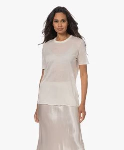 Joseph Cashair Gebreid Cashmere T-Shirt - Ivoor -Kleding Series Winkel 230704 1158a3b9 9987 4579 a783 5517632842fd