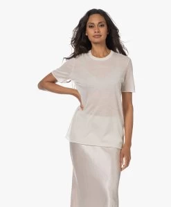 Joseph Cashair Gebreid Cashmere T-Shirt - Ivoor -Kleding Series Winkel 230704 1932a53a e746 42d3 bdd8 35975b2f0374