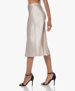 Vince Crush Satijnen Midi Rok - Champagne -Kleding Series Winkel 230704 7e357fa6 1c98 499d 9a53 c5d9b413407f