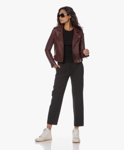 Iro Ashville Leren Bikerjack - Bordeaux -Kleding Series Winkel 230704 8d932528 54c4 4936 90c1 34fa929c2864 scaled