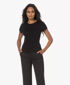 Drykorn Koale Ribgebreid Korte Mouwen T-Shirt - Zwart -Kleding Series Winkel 230704 9027d949 da23 4407 aecf 0aa3c6612660 scaled