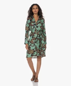 Lasalle Zijden Blousejurk Met Print - New York