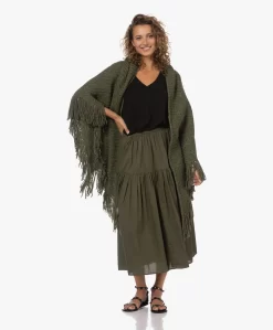 Enza Costa Cool Cotton Tiered Maxi Rok - Dark Olive -Kleding Series Winkel 230711 0bd05611 061c 441a 8901 608c523d5528 scaled
