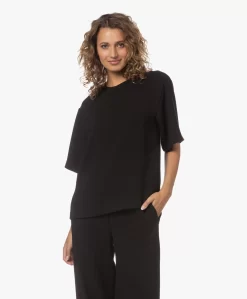 Anine Bing Maddie Boxy Crêpe Blousetop - Zwart -Kleding Series Winkel 230711 1a2a235e a1aa 4d71 95f6 35e407a823e7 scaled