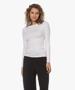 Majestic Filatures Soft Touch Boothals Longsleeve - Wit