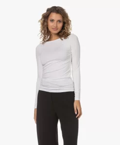 Majestic Filatures Soft Touch Boothals Longsleeve - Wit