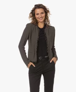 Iro Shavani Bouclé Jasje - Donkergroen -Kleding Series Winkel 230711 55ee637d a849 426a 9cc1 38100177bca2 scaled