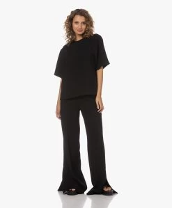 Anine Bing Maddie Boxy Crêpe Blousetop - Zwart -Kleding Series Winkel 230711 98ccdb9d 797a 4b0d a6e3 6dc8b2c62258