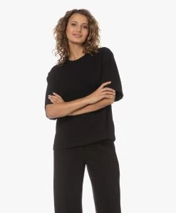 Anine Bing Maddie Boxy Crêpe Blousetop - Zwart -Kleding Series Winkel 230711 af7b7008 3211 474d ac28 c2a97aec0e9a