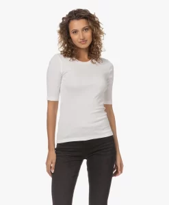 Closed Modalmix Rib T-Shirt - Ivoor -Kleding Series Winkel 230711 e4835fad 22f4 4bc7 8e51 b21e2bb287fc scaled