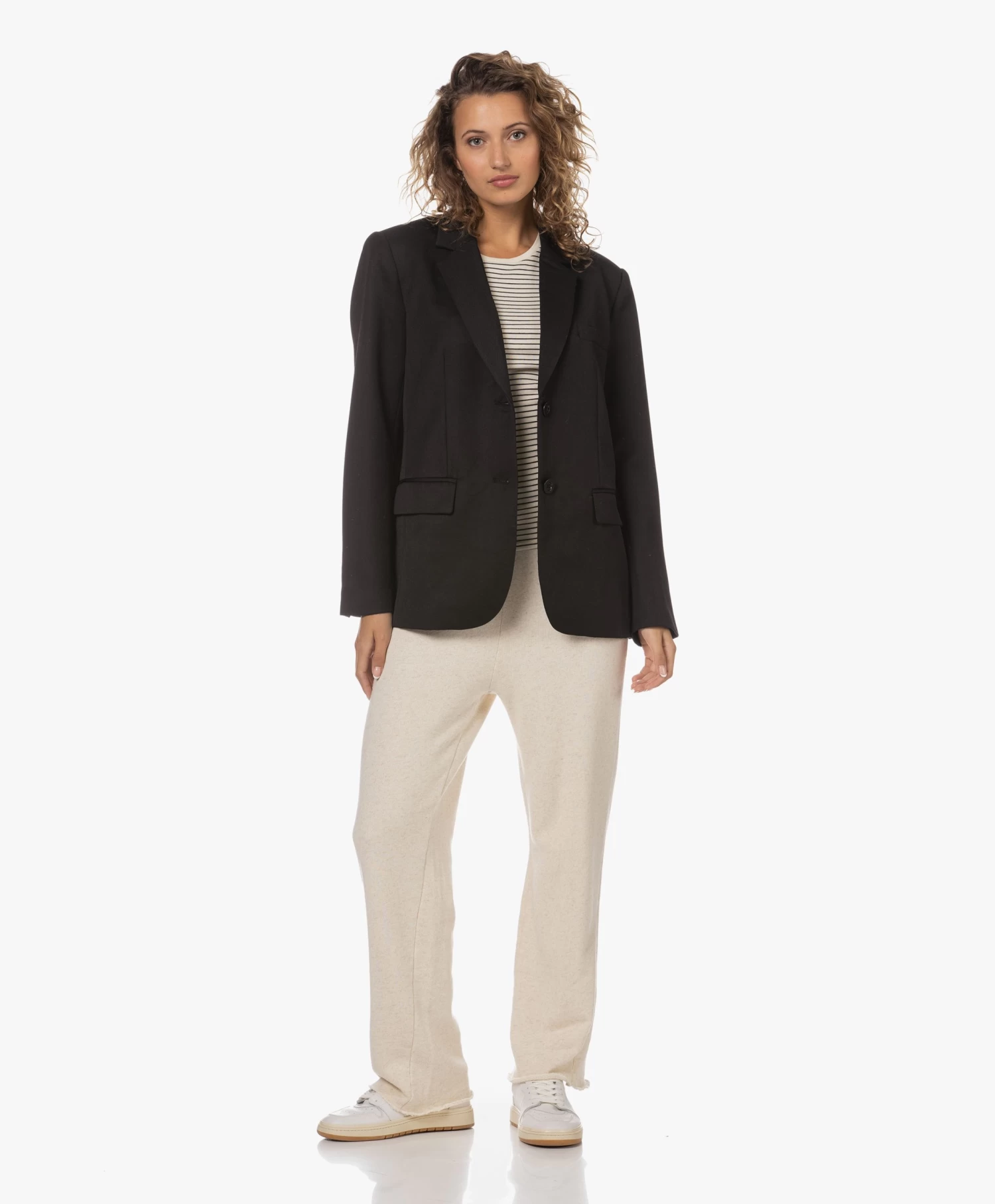 American Vintage Itonay Raw Hem Sweatpants - Ecru Melange 8 American Vintage Itonay Raw Hem Sweatpants - Ecru Melange - Afbeelding 8