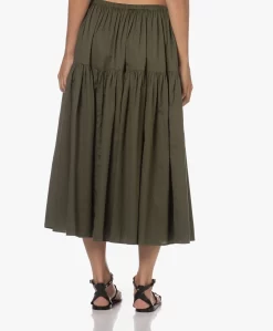 Enza Costa Cool Cotton Tiered Maxi Rok - Dark Olive -Kleding Series Winkel 230711 fe5fe525 1a6d 4ea7 87f8 989a99b79daa scaled