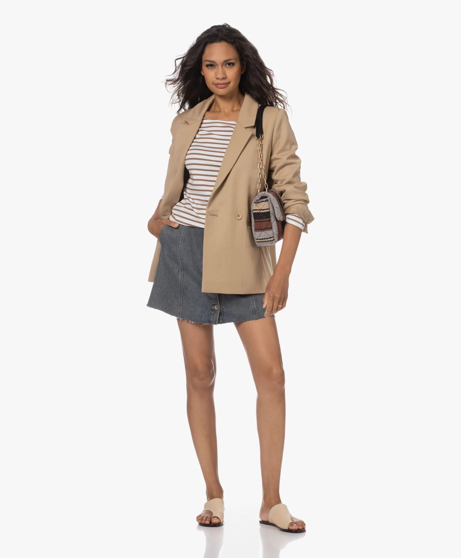 Atp Atelier Rosa Leren Slippers - Limestone 2 Atp Atelier Rosa Leren Slippers - Limestone - Afbeelding 2