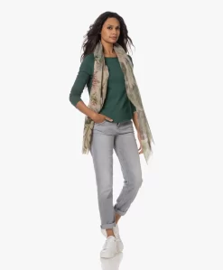 Lasalle Wol-Zijde Multi Print Sjaal - Groen/Beige -Kleding Series Winkel 230713 032719f2 47fa 4f33 93ab 4e6752fb92a5 scaled