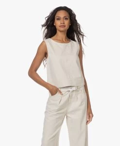 Closed Denim Cropped Top - Crème