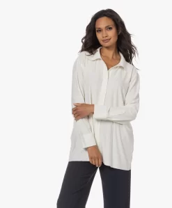 Norma Kamali Boyfriend Tech Jersey Blouse - Ivoor -Kleding Series Winkel 230713 1ca83414 2785 4662 ad74 8b9f5fab879e scaled