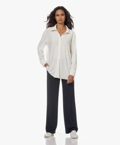 Norma Kamali Boyfriend Tech Jersey Blouse - Ivoor -Kleding Series Winkel 230713 774e8e92 2474 4f0a 9727 03daa72fb510