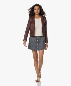 Iro Ashville Leren Bikerjack - Bordeaux -Kleding Series Winkel 230713 78a50917 9e23 4f1f 9998 e02662f17729 scaled