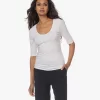 Filippa K Cotton Stretch Scoop Neck T-Shirt - Wit