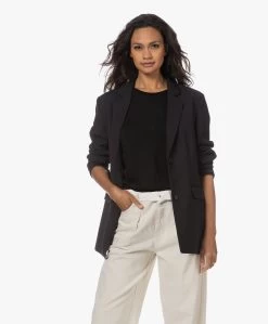 Closed Lola Oversized Scheerwolmix Blazer - Zwart -Kleding Series Winkel 230713 9ac79dee ce73 40ef ae7a 3ee7bd17318a