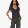 Majestic Filatures Julia Deluxe Katoenen V-Hals T-Shirt - Crepuscule