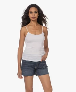 Hanro Cotton Seamless R-Hals Spaghetti Top - Wit -Kleding Series Winkel 230713 c451bb55 127f 4c75 baae 283838522108 scaled