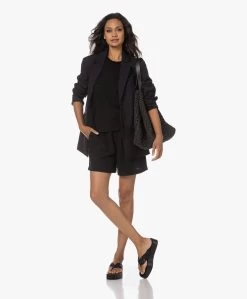 Closed Lola Oversized Scheerwolmix Blazer - Zwart -Kleding Series Winkel 230713 d01bdb2c 00ee 4d32 8f90 f4d19b19756c