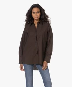 Filippa K Sammy Puur Katoenen Overhemd - Dark Chocolate -Kleding Series Winkel 230713 e52a2346 6386 41cf a65c 991800e0dd43