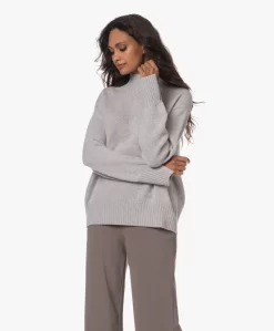 Lasalle Wol-Cashmere Gebreide Coltrui - Oyster