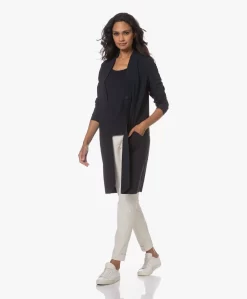 Japantky Erika Lange Travel Jersey Blazer - Zwartblauw