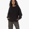 Neeve The Sara Sweatshirt Met Zijsplitten - Zwart