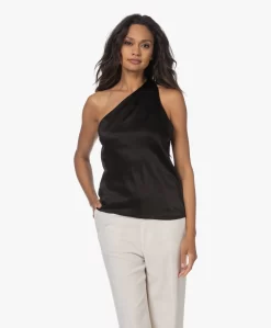 Filippa K Satijnen One-Shoulder Strikhals Top - Zwart -Kleding Series Winkel 230720 2eca19e6 9dbb 428d 94f7 a15045e1b063 scaled