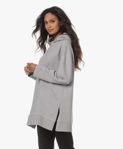 Gai+Lisva Malou Oversized Bio Katoenen Hoodie - Lichtgrijs Mêlee
