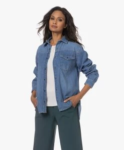 Anine Bing Sloan Denim Shacket - Panama Blue -Kleding Series Winkel 230720 70496841 d813 4aea a83a 3c11cb721bf6