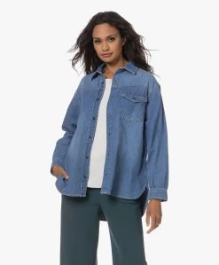 Anine Bing Sloan Denim Shacket - Panama Blue -Kleding Series Winkel 230720 d1fc5bc1 4df7 4449 a017 5e1c9e54f12a