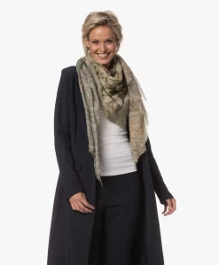 Lasalle Wol-Zijde Multi Print Sjaal - Groen/Beige -Kleding Series Winkel 230724 0df82b68 69c3 46c1 ada2 280b89d0b1e4 scaled