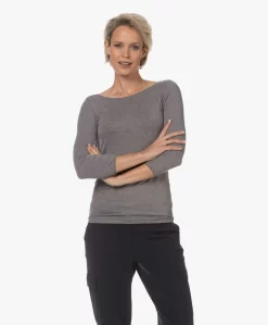 Majestic Filatures Adele T-Shirt Met Driekwart Mouwen - Grijs Mêlee 15 Majestic Filatures Adele T-Shirt Met Driekwart Mouwen - Grijs Mêlee -Kleding Series Winkel 230724 2634162d 0a61 4913 a471 a6424eba6f8a scaled