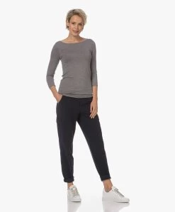 Majestic Filatures Adele T-Shirt Met Driekwart Mouwen - Grijs Mêlee -Kleding Series Winkel 230724 52738393 21c8 4139 9c8a 1e30325a6e63