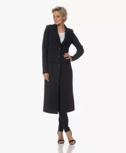 Japantky Beri Bonded Lange Blazer - Zwartblauw -Kleding Series Winkel 230724 a606d066 e246 4ab7 8df4 85616158e81a scaled