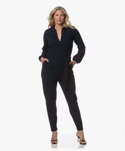 Kyra Elsa Gestructureerde Jersey Jumpsuit - Donker Navy -Kleding Series Winkel 230725 0a39bfd8 bd3d 4df0 b64b e84e33f976d0