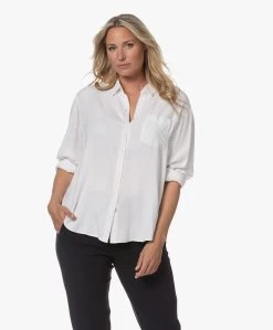 Rails Barrett Lyocell Overhemdblouse - True White