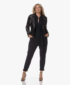 Kyra Elsa Gestructureerde Jersey Jumpsuit - Donker Navy -Kleding Series Winkel 230725 375e9936 a7b3 439c a5de 8d37fae6b02f