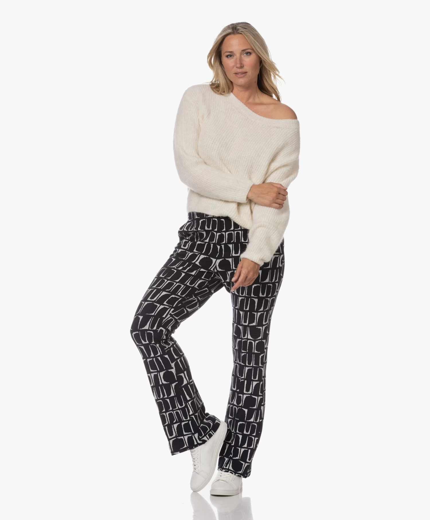 American Vintage East Alpacamix Rib Trui - Mother Of Pearl Melange 13 American Vintage East Alpacamix Rib Trui - Mother Of Pearl Melange - Afbeelding 13