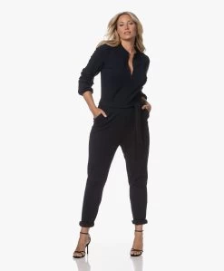 Kyra Elsa Gestructureerde Jersey Jumpsuit - Donker Navy -Kleding Series Winkel 230725 f96e8334 1e23 4a90 b87e 38b4279e0159