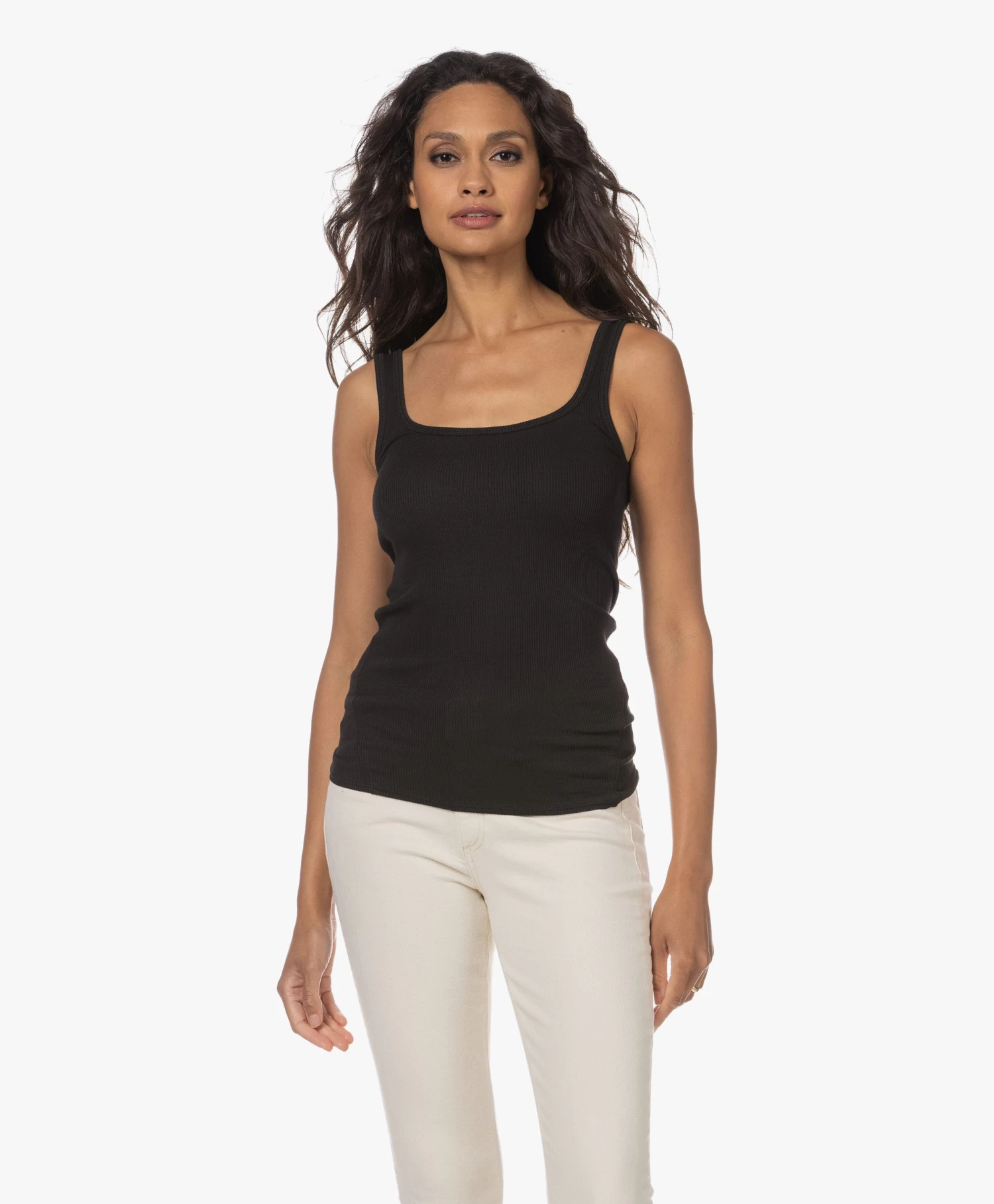 Rag & Bone The Essential Rib Scoop Tanktop - Zwart 11 Rag & Bone The Essential Rib Scoop Tanktop - Zwart - Afbeelding 11
