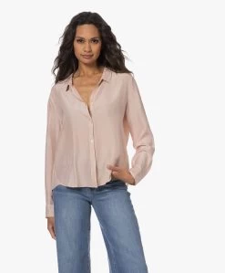Pomandère Gewassen Zijde Blouse - Antique Rose