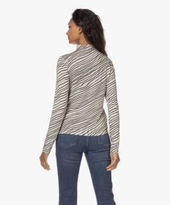 No Man'S Land Viscose Colshirt Met Streepdessin - Champagne -Kleding Series Winkel 230727 8f676bc1 0152 42ee 995a 4f4877a0853a