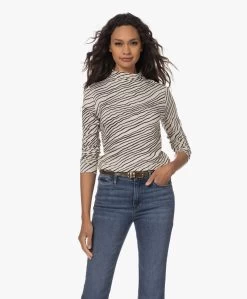 No Man'S Land Viscose Colshirt Met Streepdessin - Champagne -Kleding Series Winkel 230727 b61ba7c7 c84d 4318 8df6 dd09ad55d391